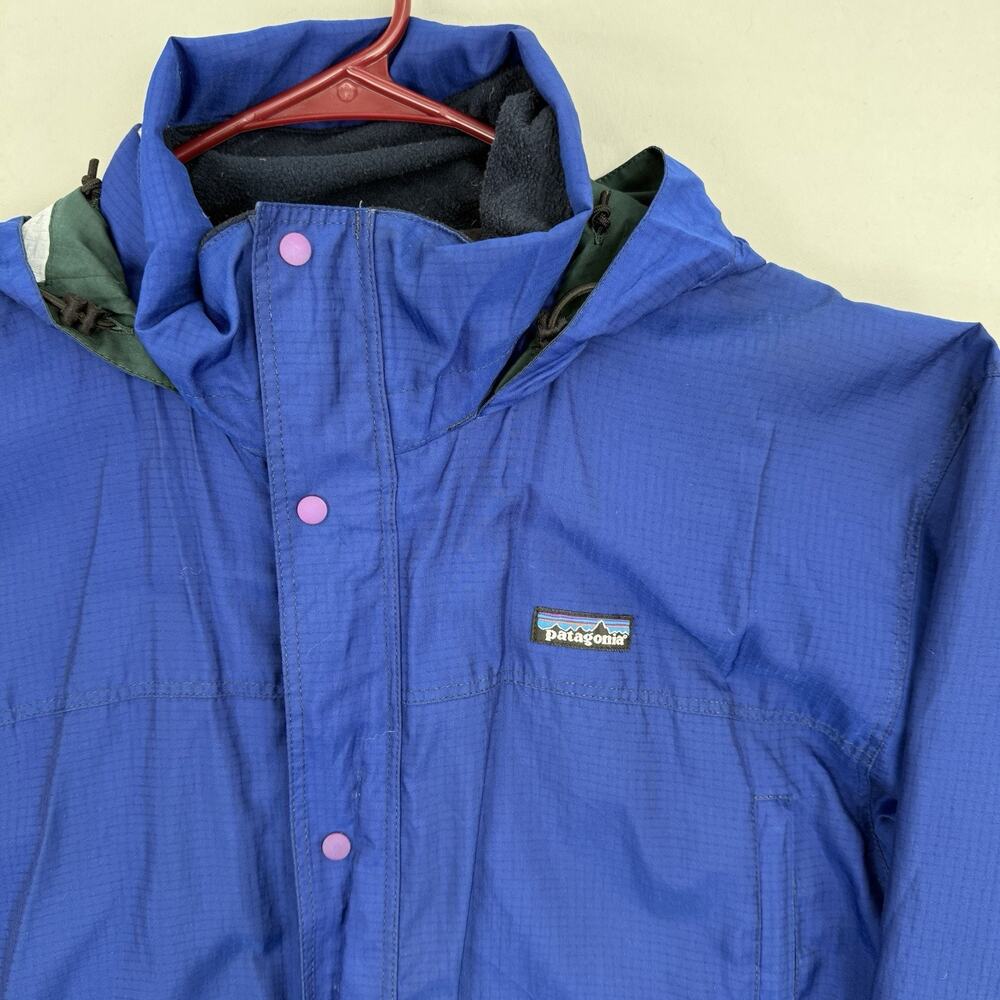 Patagonia Glade Runner Hooded Rain Jacket Cobalt Blue Men's Large Ripstop - Picture 2 of 11